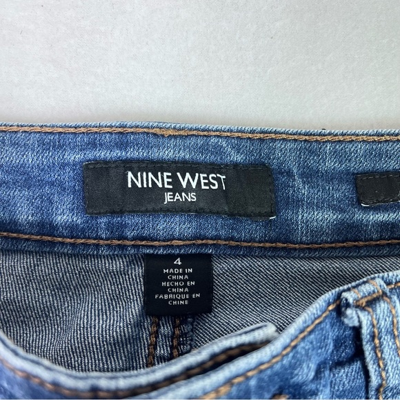 Nine West Curvy Straight  cotton blend denim Blue jeans size 4 - Picture 5 of 16